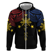 Philippines Heritage Personalized Hoodie Baybayin Philipinas Sun