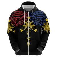 Philippines Heritage Personalized Hoodie Baybayin Philipinas Sun
