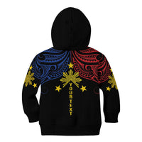 Philippines Heritage Personalized Kid Hoodie Baybayin Philipinas Sun LT7 - Polynesian Pride