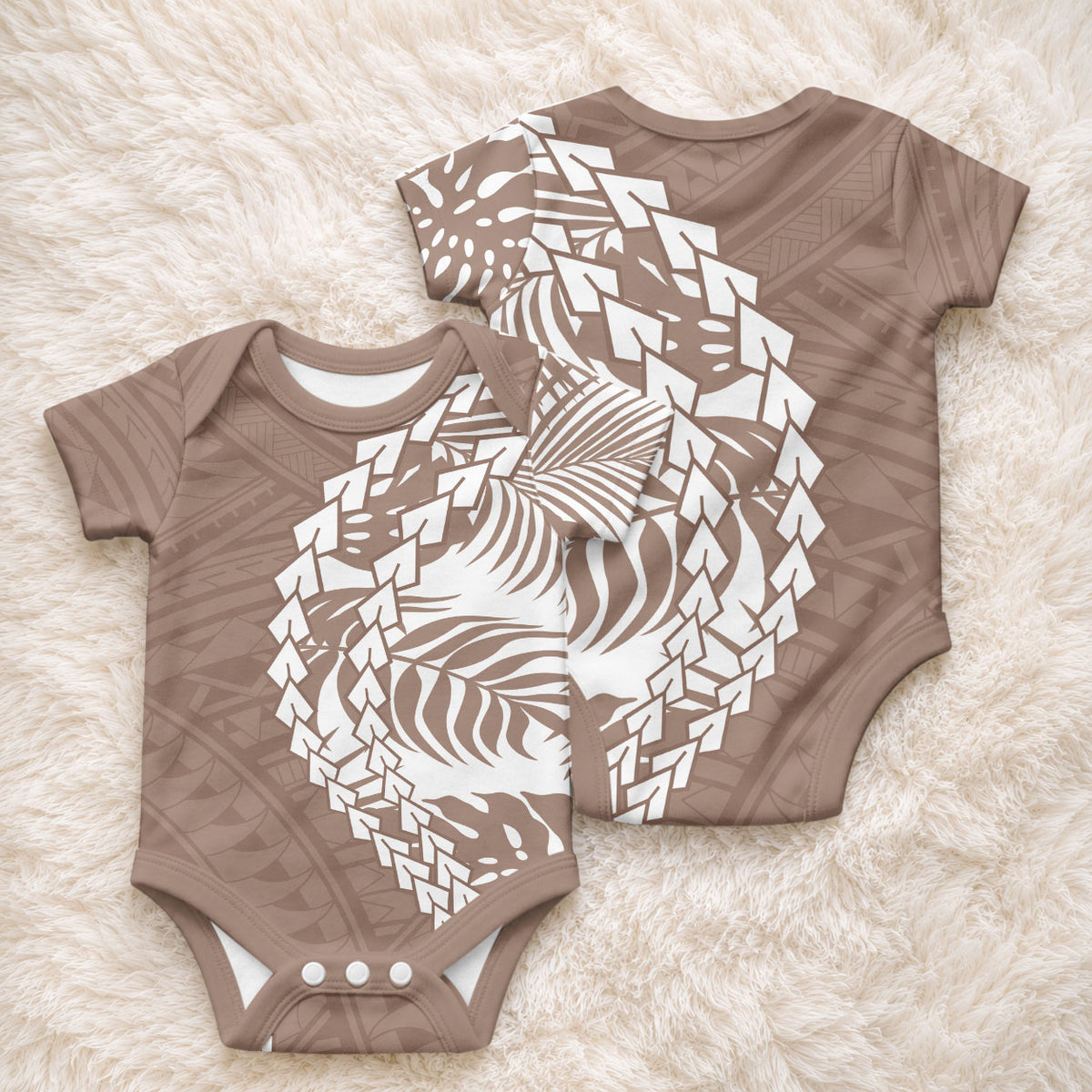 Polynesian Pride Baby Onesie Polynesia Tribal - Tropical Brown