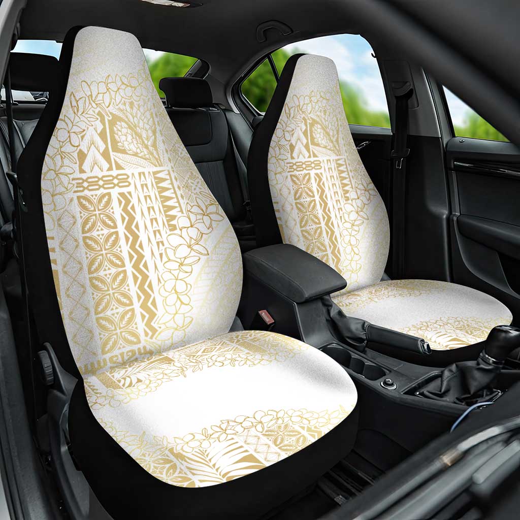 Samoa Lotu Tamaiti Mamanu Siapo Car Seat Cover Golden Plumeria LT7 One Size Gold - Polynesian Pride