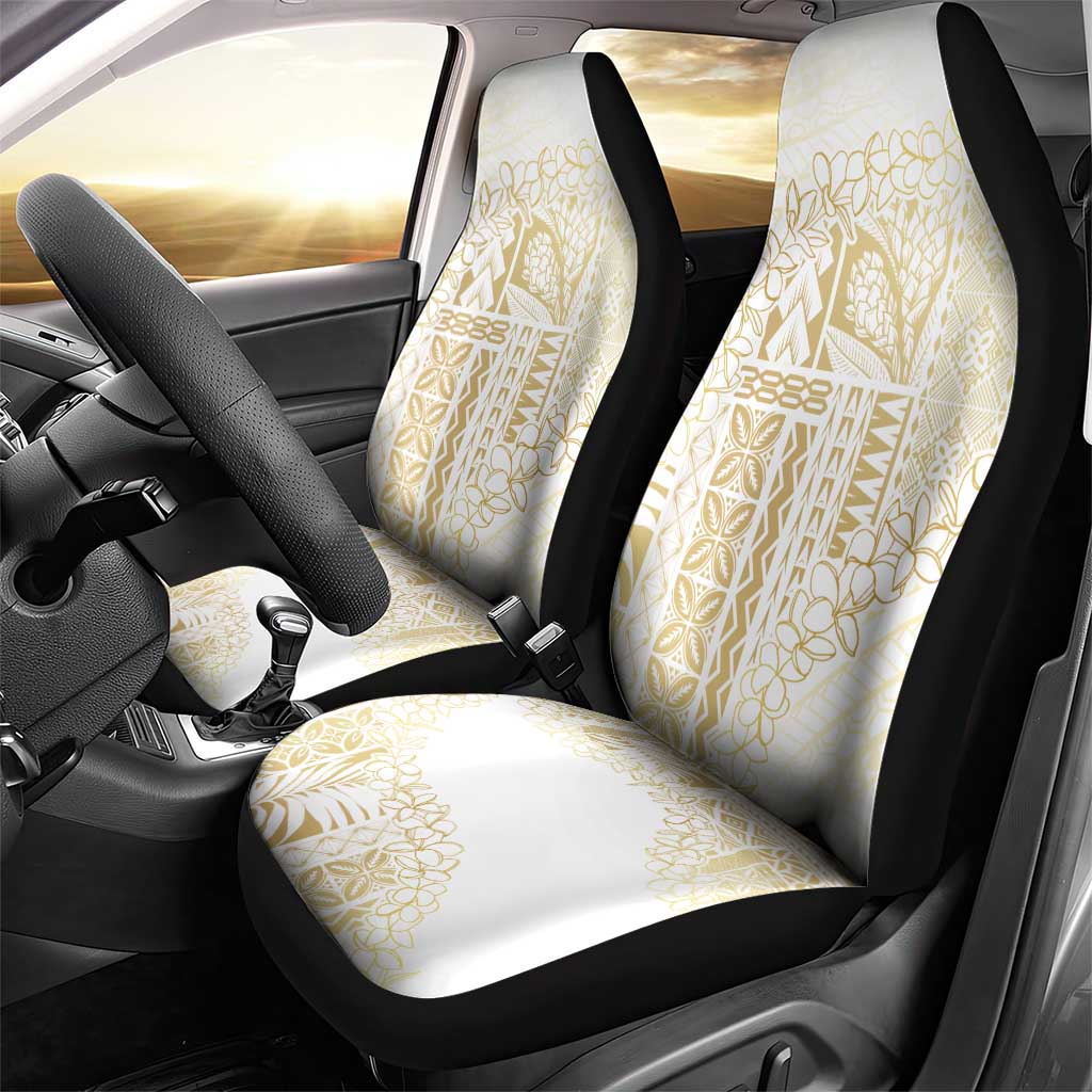 Samoa Lotu Tamaiti Mamanu Siapo Car Seat Cover Golden Plumeria LT7 - Polynesian Pride