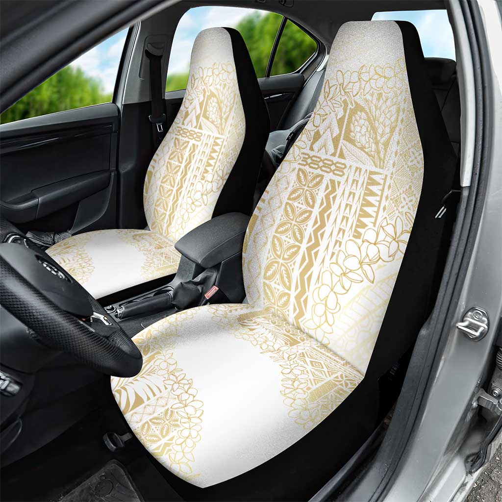 Samoa Lotu Tamaiti Mamanu Siapo Car Seat Cover Golden Plumeria LT7 - Polynesian Pride