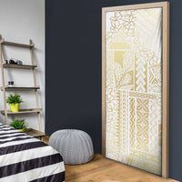 Samoa Lotu Tamaiti Mamanu Siapo Door Cover Golden Plumeria LT7 - Polynesian Pride