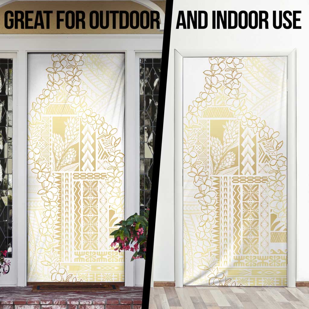Samoa Lotu Tamaiti Mamanu Siapo Door Cover Golden Plumeria LT7 - Polynesian Pride