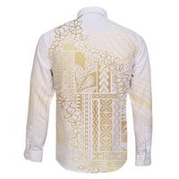 Samoa Lotu Tamaiti Mamanu Siapo Family Matching Puletasi and Hawaiian Shirt Golden Plumeria LT7 - Polynesian Pride