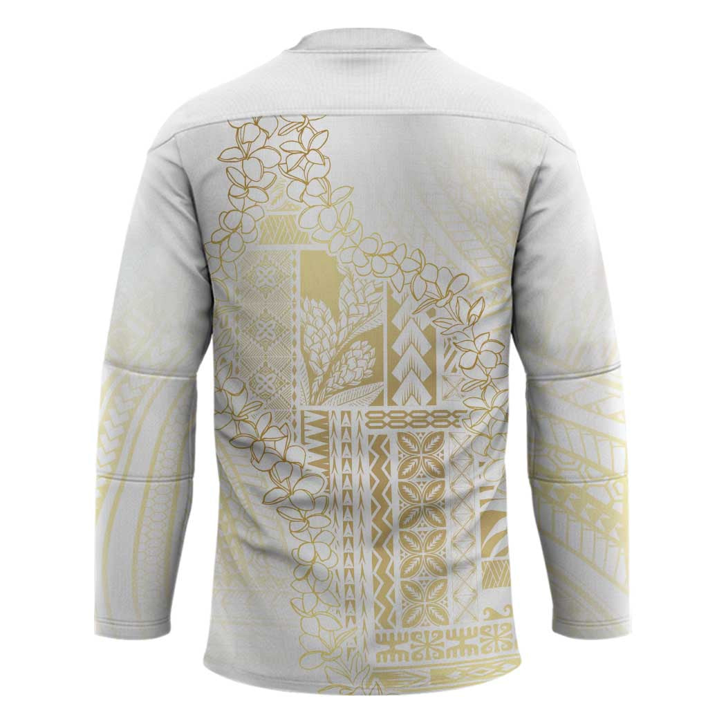 Samoa Lotu Tamaiti Mamanu Siapo Hockey Jersey Golden Plumeria LT7 - Polynesian Pride
