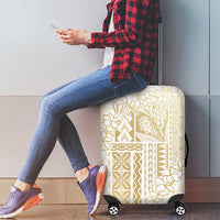 Samoa Lotu Tamaiti Mamanu Siapo Luggage Cover Golden Plumeria LT7 - Polynesian Pride