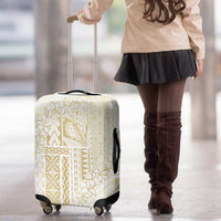 Samoa Lotu Tamaiti Mamanu Siapo Luggage Cover Golden Plumeria LT7 - Polynesian Pride