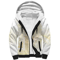 Samoa Lotu Tamaiti Mamanu Siapo Sherpa Hoodie Golden Plumeria LT7 Unisex Gold - Polynesian Pride