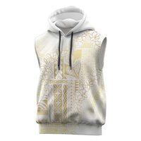 Samoa Lotu Tamaiti Mamanu Siapo Sleeveless Hoodie Golden Plumeria LT7 Gold - Polynesian Pride