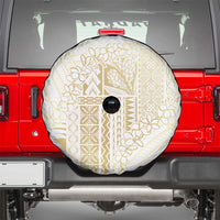 Samoa Lotu Tamaiti Mamanu Siapo Spare Tire Cover Golden Plumeria LT7 - Polynesian Pride