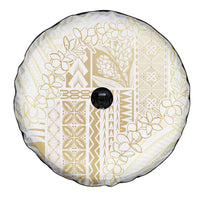 Samoa Lotu Tamaiti Mamanu Siapo Spare Tire Cover Golden Plumeria LT7 - Polynesian Pride