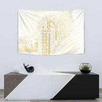 Samoa Lotu Tamaiti Mamanu Siapo Tapestry Golden Plumeria - Polynesian Pride