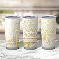 Samoa Lotu Tamaiti Mamanu Siapo Tumbler Cup Golden Plumeria LT7 - Polynesian Pride