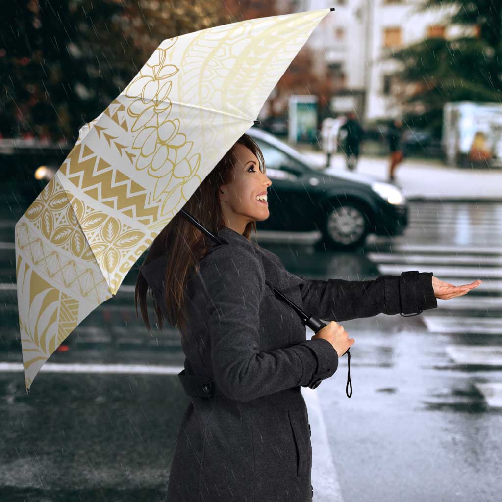 Samoa Lotu Tamaiti Mamanu Siapo Umbrella Golden Plumeria - Polynesian Pride