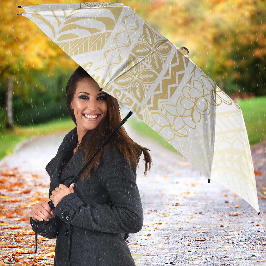 Samoa Lotu Tamaiti Mamanu Siapo Umbrella Golden Plumeria - Polynesian Pride