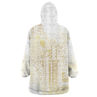 Samoa Lotu Tamaiti Mamanu Siapo Wearable Blanket Hoodie Golden Plumeria LT7 - Polynesian Pride