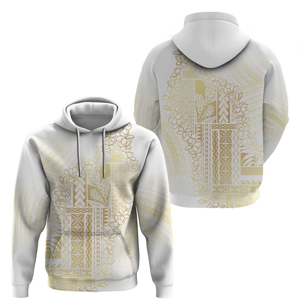 Samoa Lotu Tamaiti Mamanu Siapo Zip Hoodie Golden Plumeria LT7 - Polynesian Pride