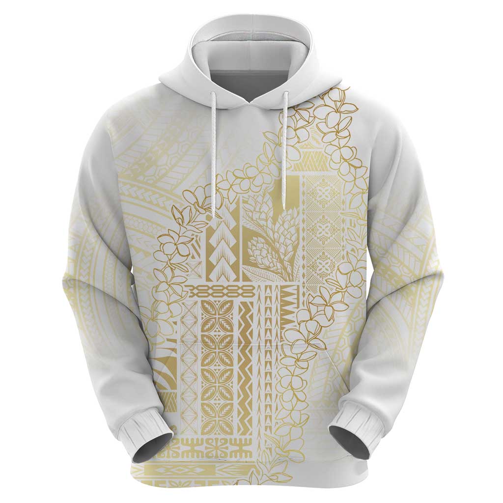 Samoa Lotu Tamaiti Mamanu Siapo Zip Hoodie Golden Plumeria LT7 - Polynesian Pride