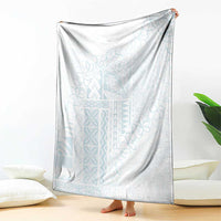 Samoa Lotu Tamaiti Mamanu Siapo Blanket Off White Plumeria - Polynesian Pride