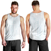 Samoa Lotu Tamaiti Mamanu Siapo Men Tank Top Off White Plumeria - Polynesian Pride