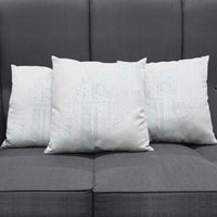 Samoa Lotu Tamaiti Mamanu Siapo Pillow Cover Off White Plumeria - Polynesian Pride