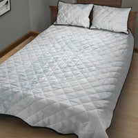 Samoa Lotu Tamaiti Mamanu Siapo Quilt Bed Set Off White Plumeria - Polynesian Pride