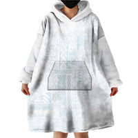 Samoa Lotu Tamaiti Mamanu Siapo Wearable Blanket Hoodie Off White Plumeria LT7 - Polynesian Pride