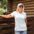 Samoa Lotu Tamaiti Mamanu Siapo Women Polo Shirt Off White Plumeria - Polynesian Pride
