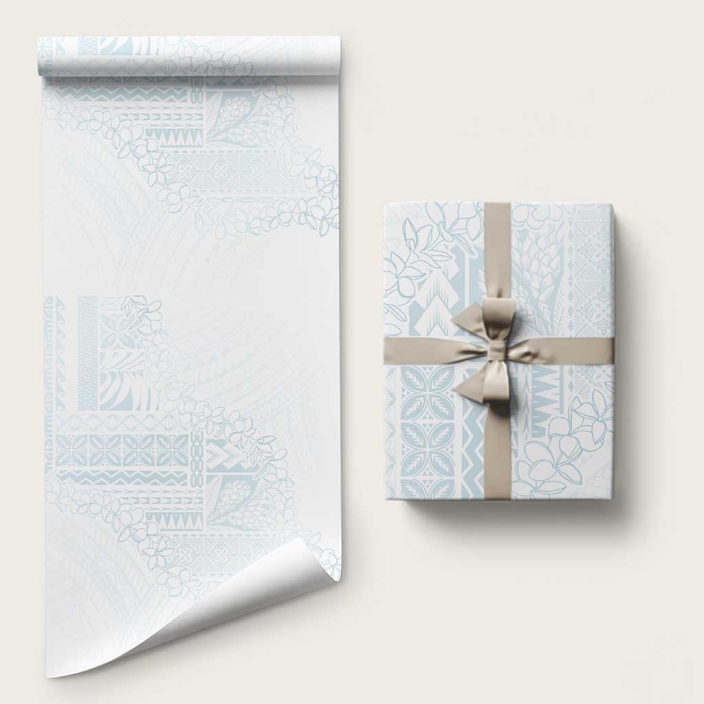Samoa Lotu Tamaiti Mamanu Siapo Wrapping Paper Off White Plumeria