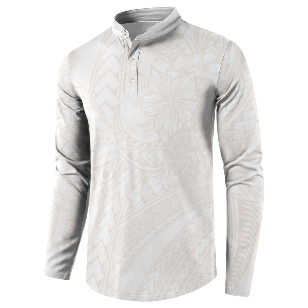 Samoa Lotu Tamaiti Ivory Button Sweatshirt Teuila Tatau - Polynesian Pride