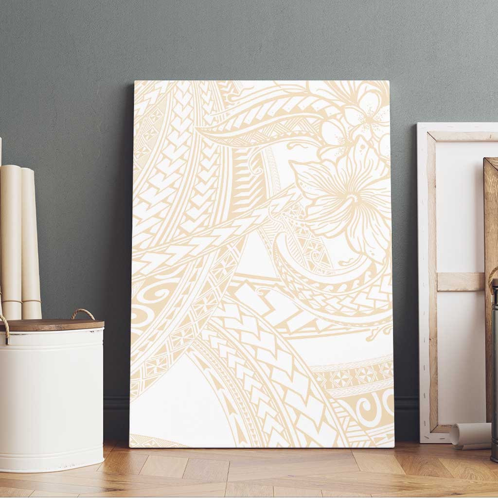 Samoa Lotu Tamaiti Ivory Canvas Wall Art Teuila Tatau - Polynesian Pride