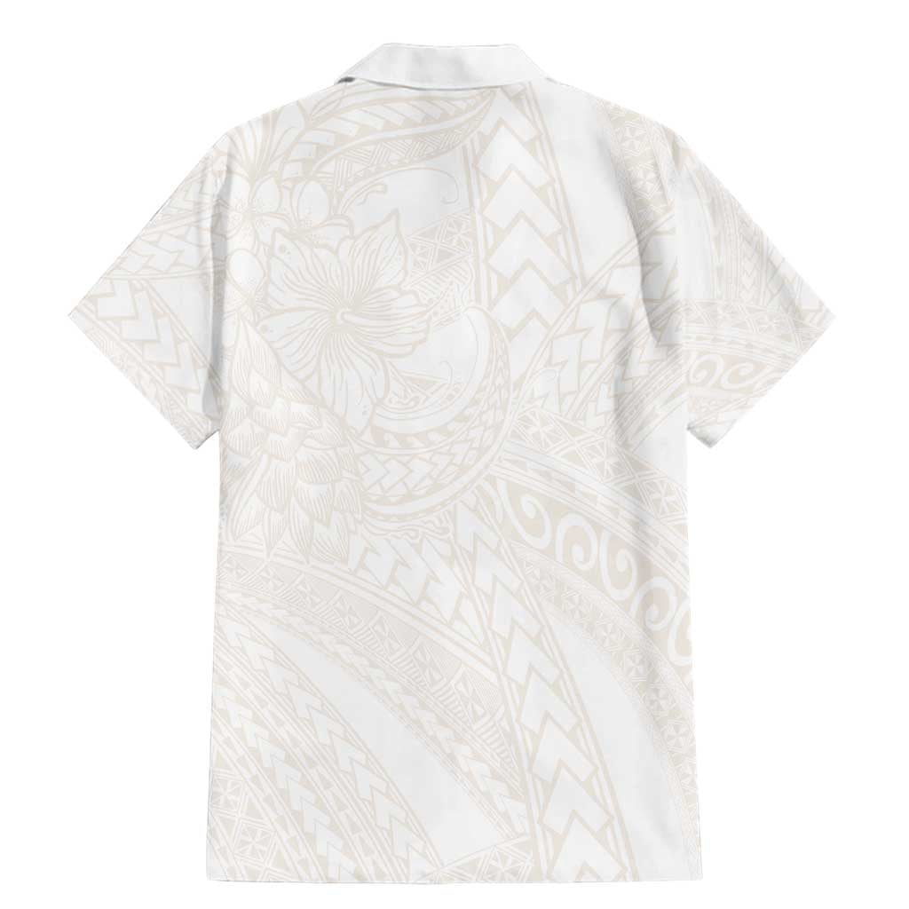 Samoa Lotu Tamaiti Ivory Family Matching Mermaid Dress and Hawaiian Shirt Teuila Tatau LT7 - Polynesian Pride