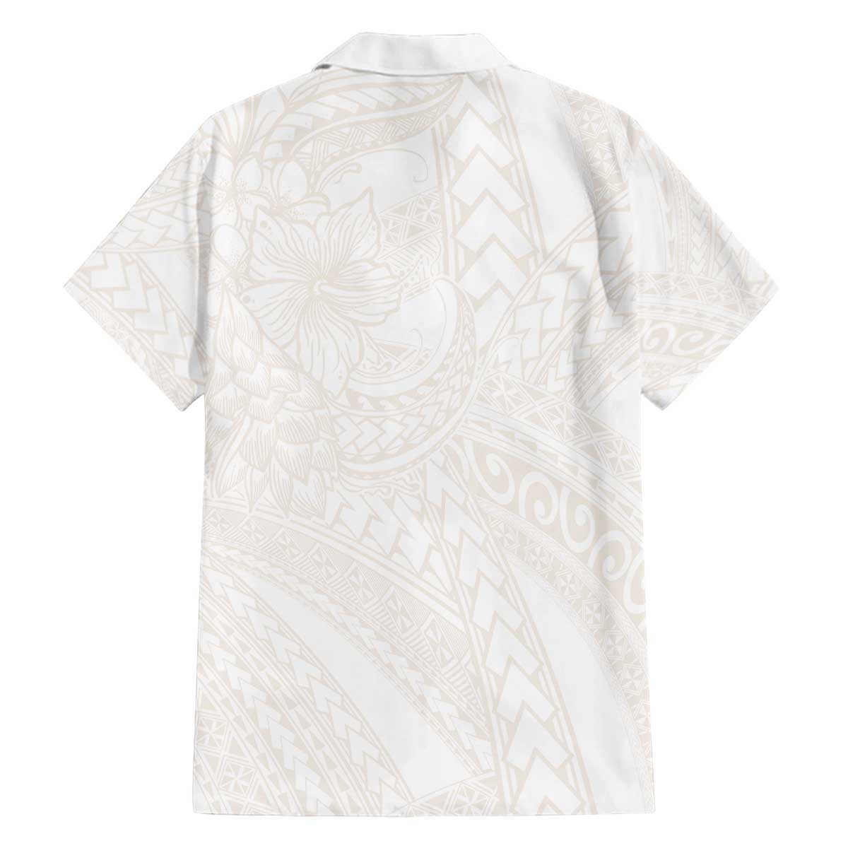 Samoa Lotu Tamaiti Ivory Family Matching Off The Shoulder Long Sleeve Dress and Hawaiian Shirt Teuila Tatau LT7 - Polynesian Pride