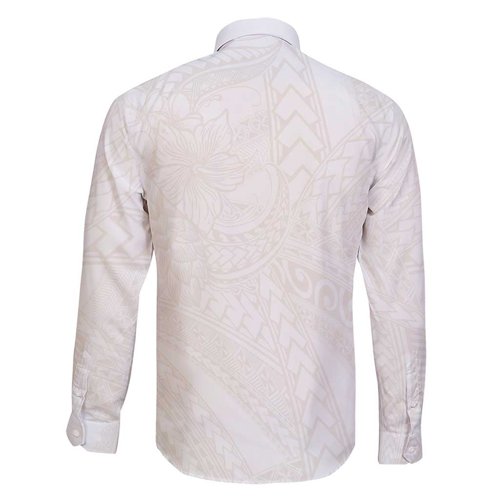 Samoa Lotu Tamaiti Ivory Family Matching Short Sleeve Bodycon Dress and Hawaiian Shirt Teuila Tatau LT7 - Polynesian Pride