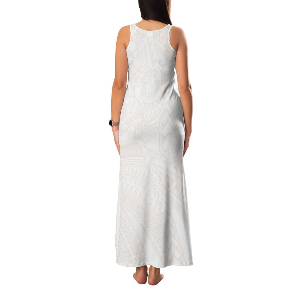 Samoa Lotu Tamaiti Ivory Family Matching Tank Maxi Dress and Hawaiian Shirt Teuila Tatau LT7 - Polynesian Pride