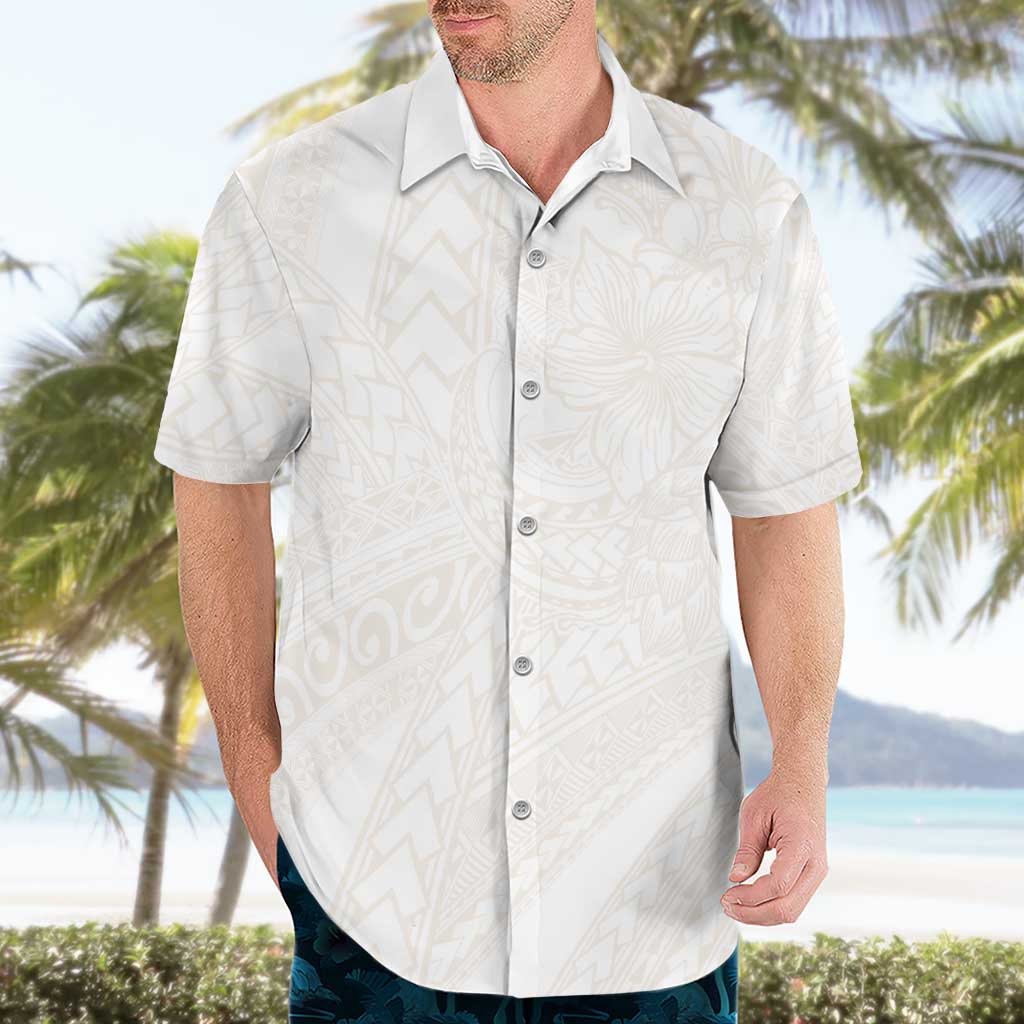 Samoa Lotu Tamaiti Ivory Hawaiian Shirt Teuila Tatau - Polynesian Pride
