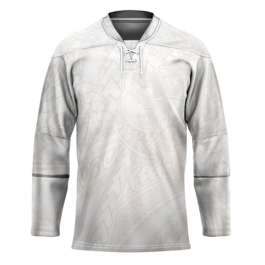 Samoa Lotu Tamaiti Ivory Hockey Jersey Teuila Tatau - Polynesian Pride