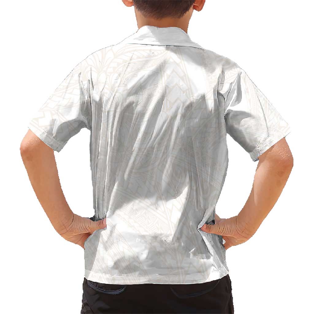 Samoa Lotu Tamaiti Ivory Kid Hawaiian Shirt Teuila Tatau - Polynesian Pride