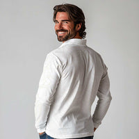 Samoa Lotu Tamaiti Ivory Long Sleeve Polo Shirt Teuila Tatau LT7 - Polynesian Pride
