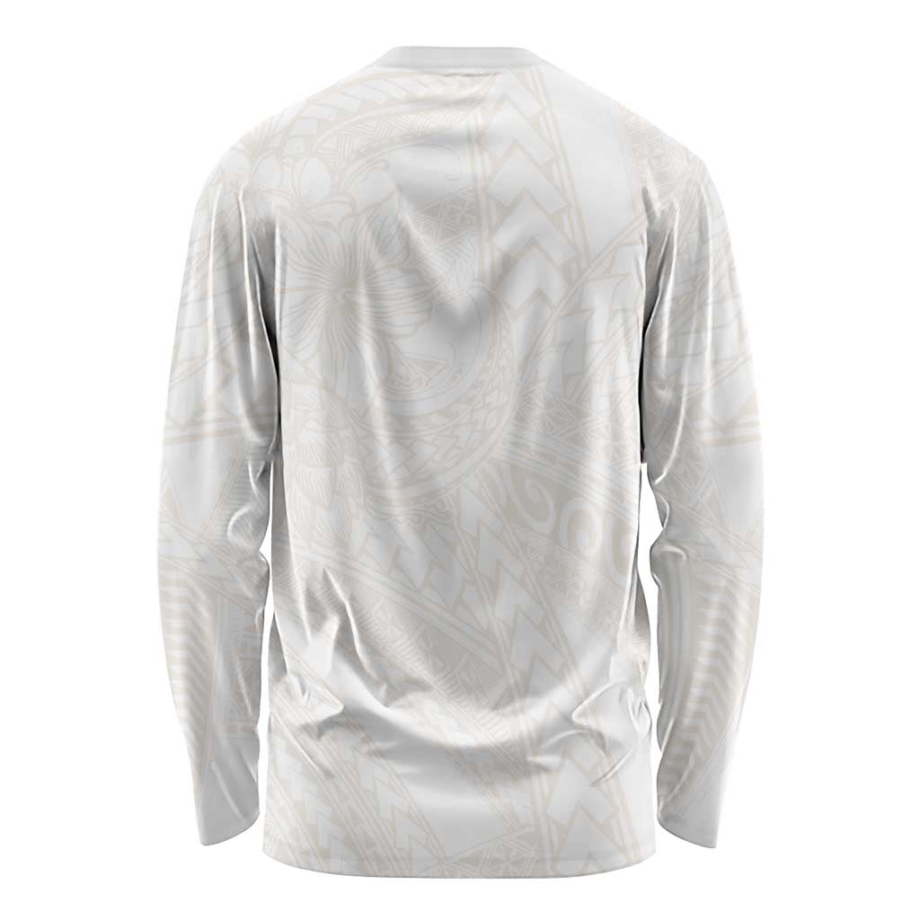 Samoa Lotu Tamaiti Ivory Long Sleeve Shirt Teuila Tatau - Polynesian Pride
