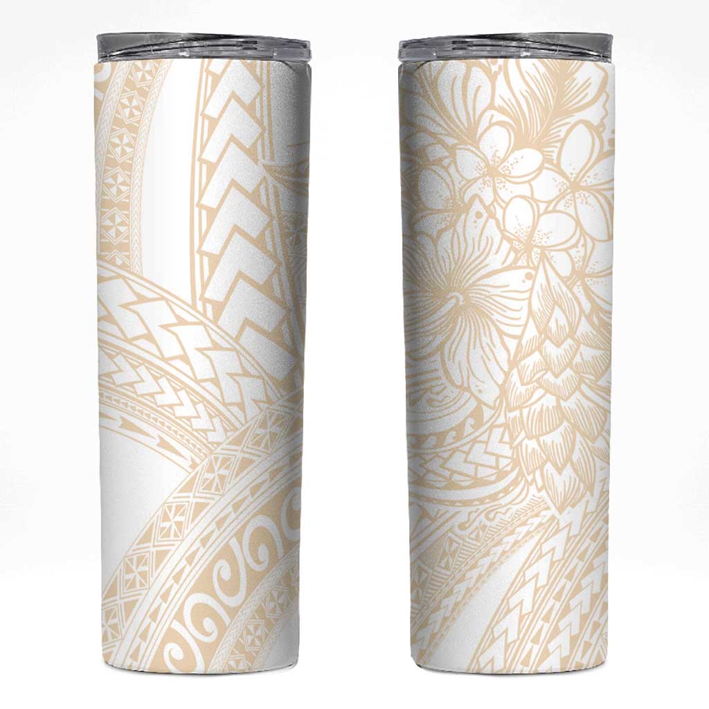 Samoa Lotu Tamaiti Ivory Skinny Tumbler Teuila Tatau LT7 Ivory - Polynesian Pride