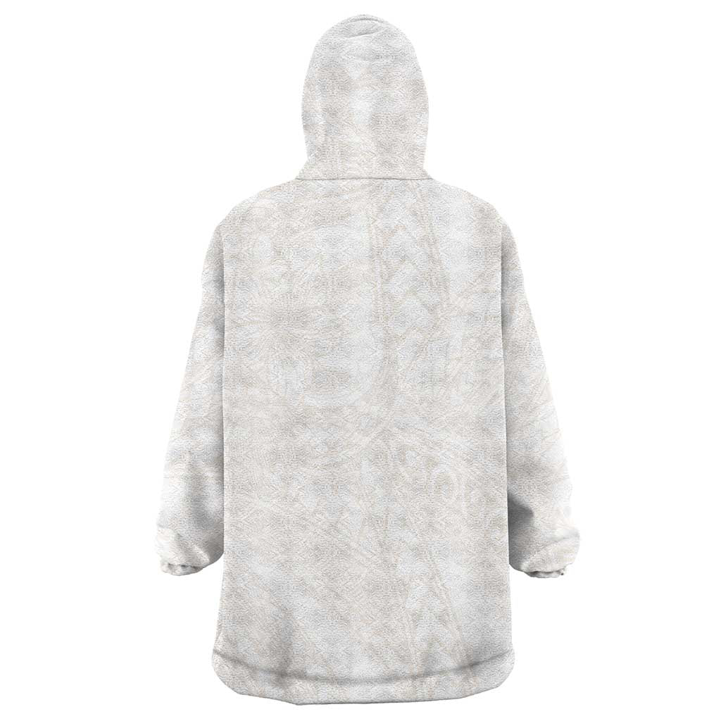 Samoa Lotu Tamaiti Ivory Wearable Blanket Hoodie Teuila Tatau - Polynesian Pride
