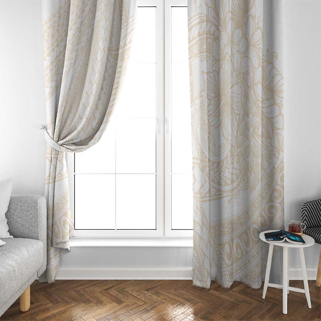 Samoa Lotu Tamaiti Ivory Window Curtain Teuila Tatau - Polynesian Pride
