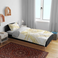 Samoa Lotu Tamaiti Gold Bedding Set Teuila Tatau - Polynesian Pride