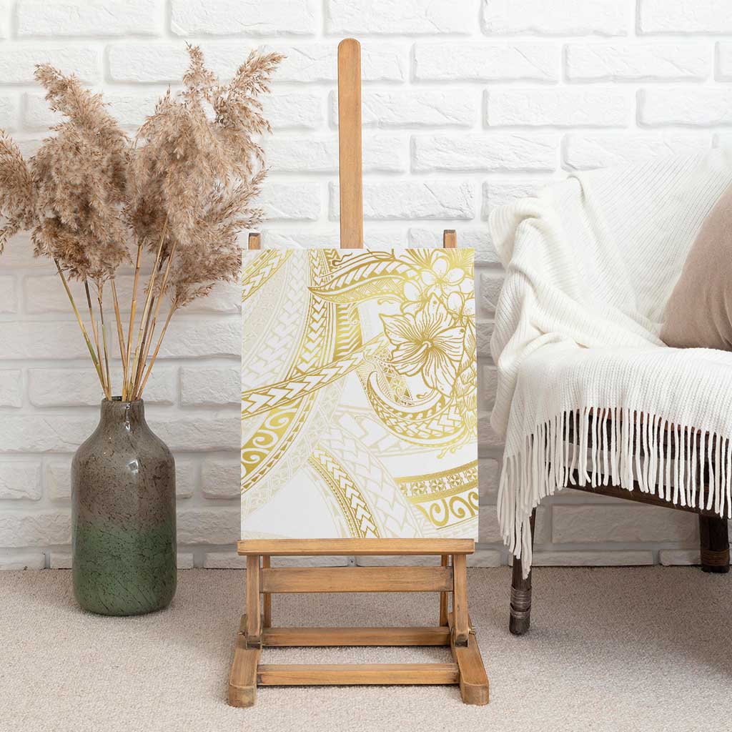 Samoa Lotu Tamaiti Gold Canvas Wall Art Teuila Tatau - Polynesian Pride