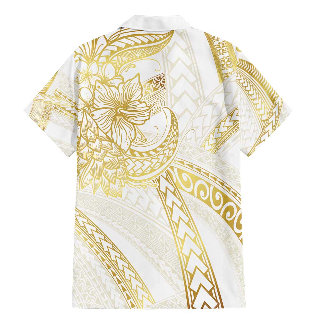 Samoa Lotu Tamaiti Gold Family Matching Mermaid Dress and Hawaiian Shirt Teuila Tatau LT7 - Polynesian Pride