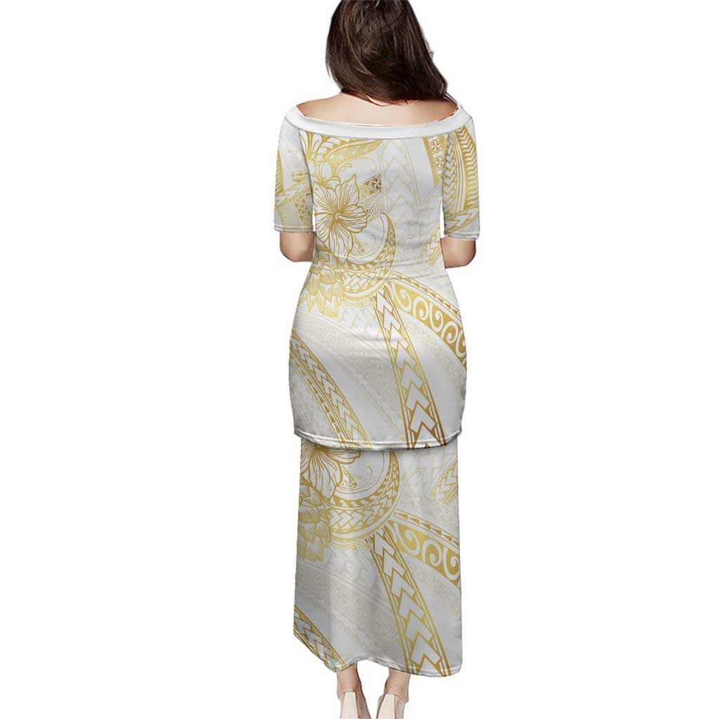 Samoa Lotu Tamaiti Gold Family Matching Puletasi and Hawaiian Shirt Teuila Tatau LT7 - Polynesian Pride