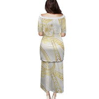 Samoa Lotu Tamaiti Gold Family Matching Puletasi and Hawaiian Shirt Teuila Tatau LT7 - Polynesian Pride